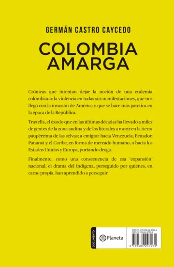 Contraportada Colombia amarga (Edición especial)