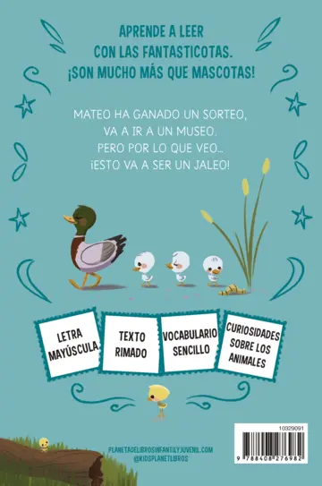 Contraportada Aprender a leer con Las Fantasticotas 8. Mateo y la carrera hasta el museo