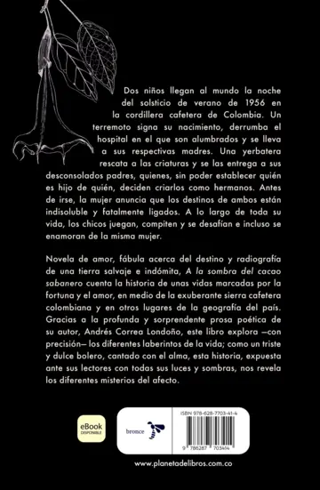 Contraportada A la sombra del cacao sabanero