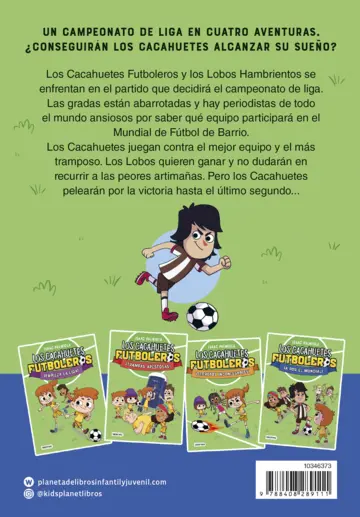 Contraportada Los Cacahuetes futboleros 4. ¡A por el mundial! Nueva presentación