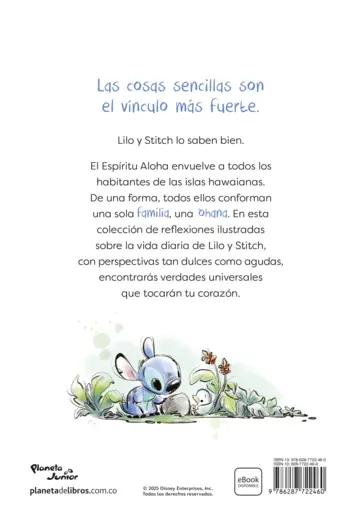 Contraportada Stitch. 'Ohana significa familia