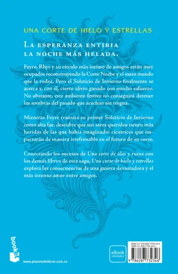 Contraportada Una corte de hielo y estrellas