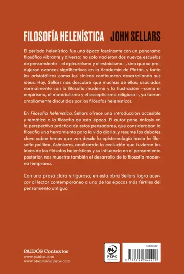Contraportada Filosofía helenística