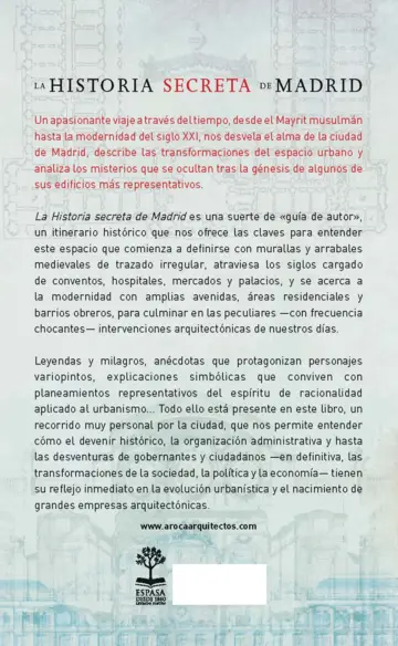Contraportada La historia secreta de Madrid y sus edificios