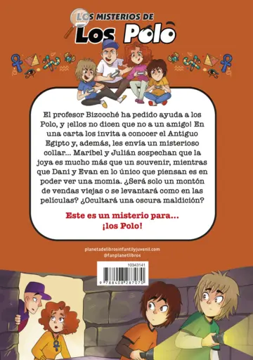 Contraportada Los misterios de los Polo 3. Atrapados en el museo