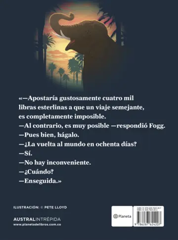 Contraportada La vuelta al mundo en ochenta días