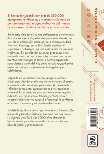 Contraportada El arte de no reaccionar