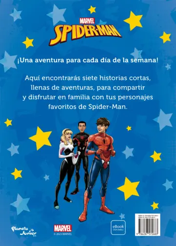 Contraportada Spider-Man. 7 cuentos para la semana