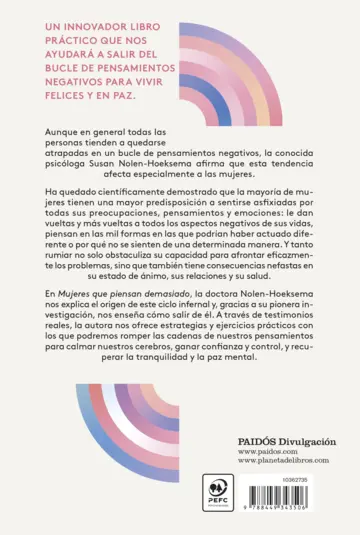 Contraportada Mujeres que piensan demasiado