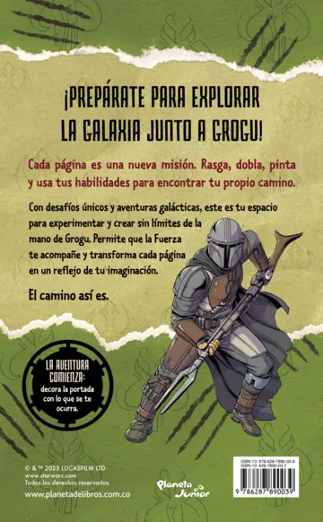 Contraportada Star Wars. Grogu. Destroza este libro