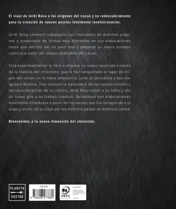 Contraportada Casa Cacao. Edición tapa blanda