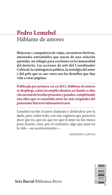 Contraportada Háblame de amores