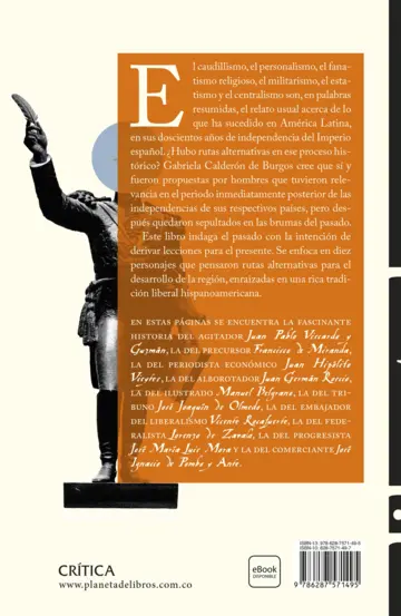 Contraportada En busca de la libertad. Vida y obra de los próceres liberales de Iberoamérica