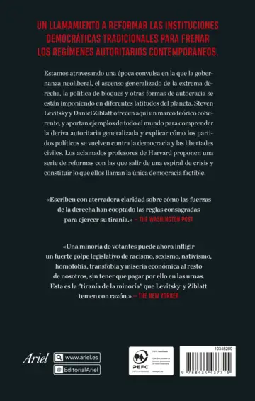 Contraportada La dictadura de la minoría