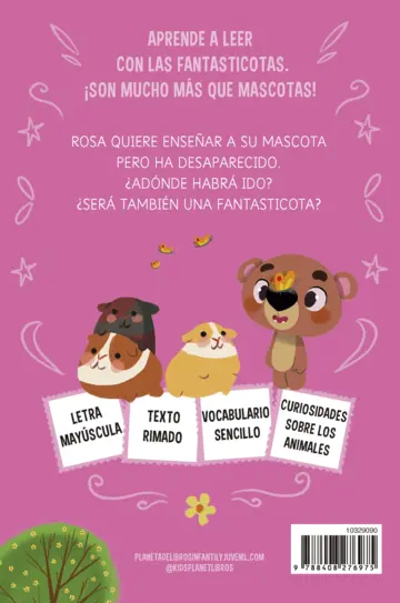 Contraportada Aprender a leer con Las Fantasticotas 7. Rosa y las huellas misteriosas