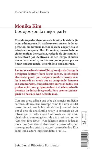 Contraportada Los ojos son la mejor parte