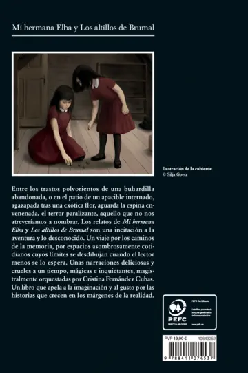 Contraportada Mi hermana Elba y Los altillos de Brumal