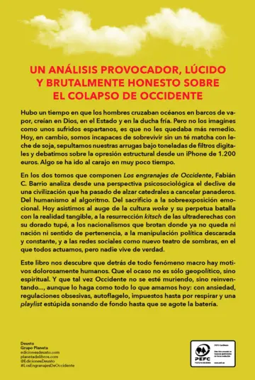 Contraportada Los engranajes de Occidente