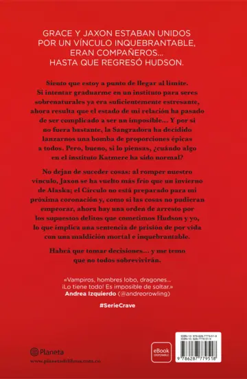 Contraportada Ansia (Serie Crave 3)