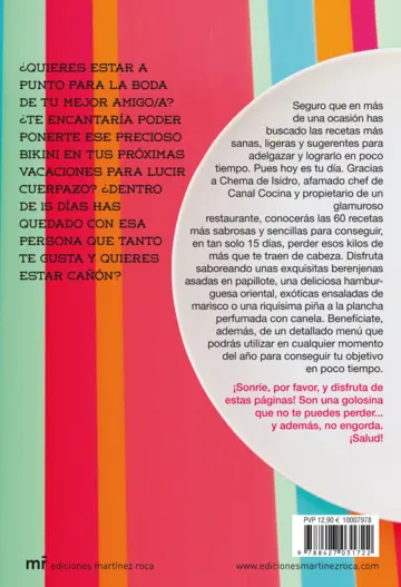 Contraportada Recetas para ponerte a punto en 15 días