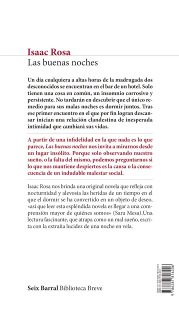 Contraportada Las buenas noches