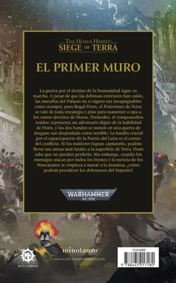 Contraportada The Horus Heresy: Siege of Terra nº 03 El primer muro