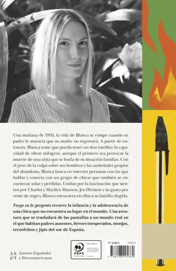 Contraportada Fuego en la garganta