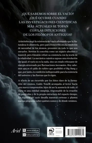 Contraportada La elegancia del vacío