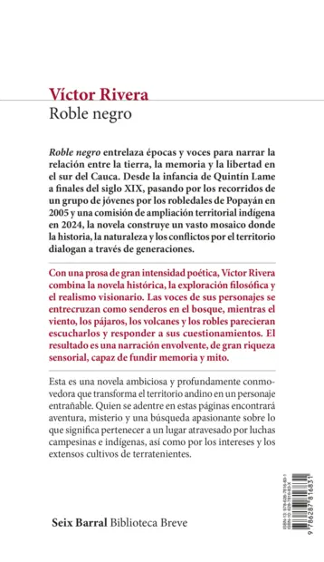 Contraportada Roble negro