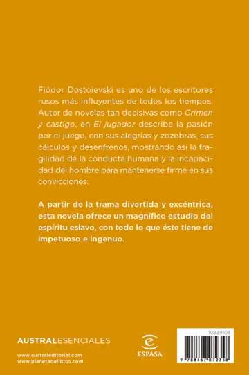 Contraportada El jugador