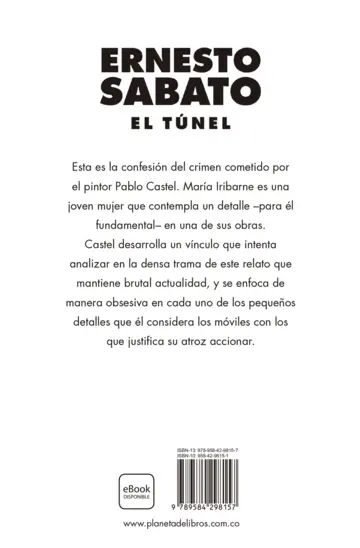Contraportada El túnel