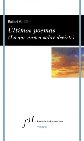 Portada Últimos poemas (Lo que nunca sabré decirte)
