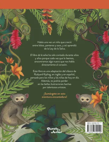 Contraportada El libro de la selva. Bilingüe