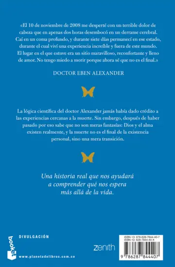 Contraportada La prueba del cielo