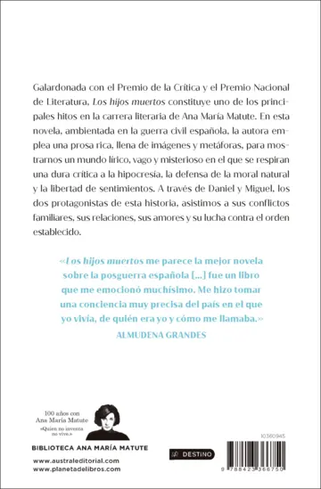 Contraportada Los hijos muertos