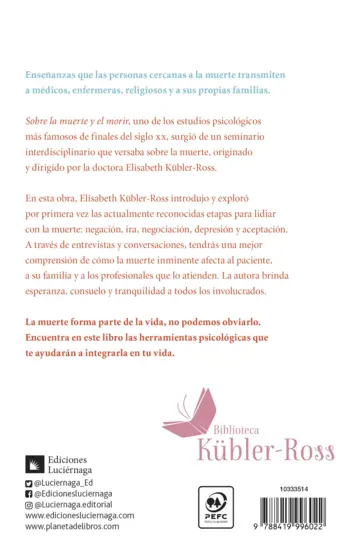 Contraportada Sobre la muerte y el morir