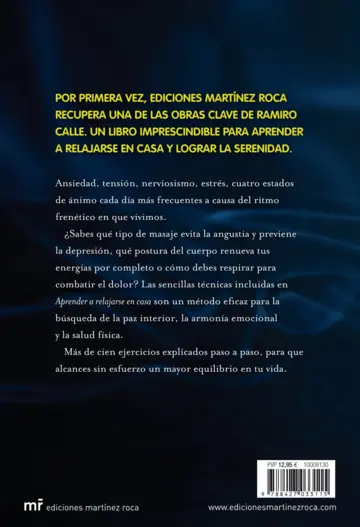 Contraportada Aprender a relajarse en casa