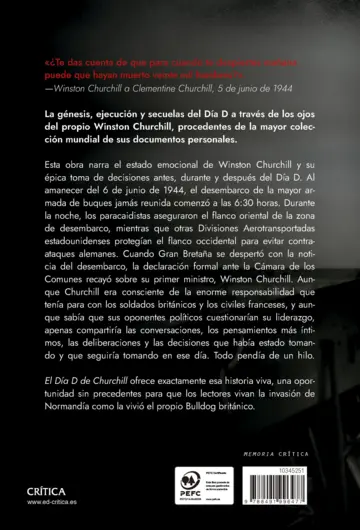 Contraportada El día D de Churchill