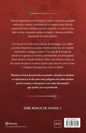 Contraportada Las cenizas y el rey maldito