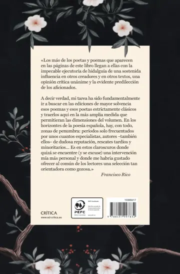 Contraportada Mil años de poesía española