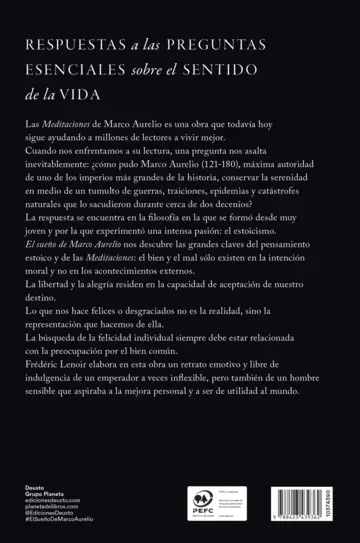 Contraportada El sueño de Marco Aurelio