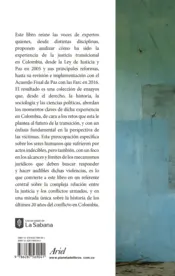 Miniatura contraportada Justicia transicional en Colombia