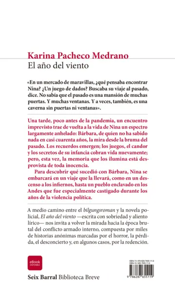 Contraportada El año del viento