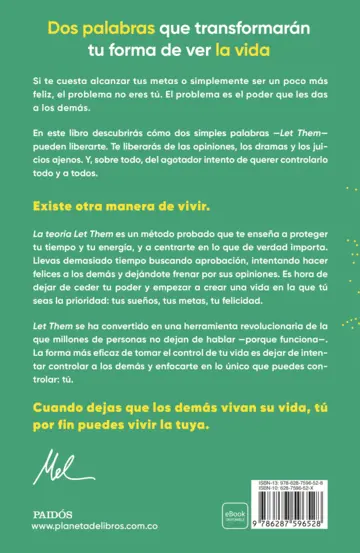 Contraportada La teoría Let Them. La clave está en soltar