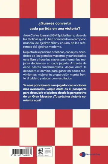 Contraportada Jaque mate: Las ocho estrategias definitivas para dominar el ajedrez