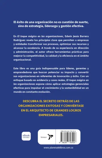 Contraportada El toque mágico en las organizaciones