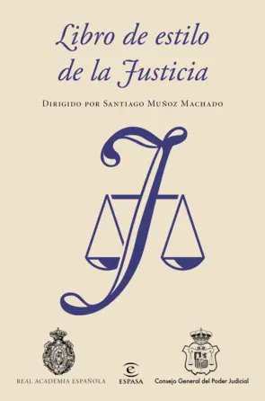 Portada Libro de estilo de la Justicia