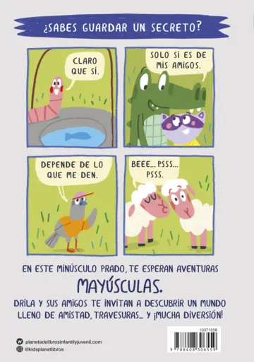 Contraportada Drila Cocodrila 8. Un secreto supersecreto