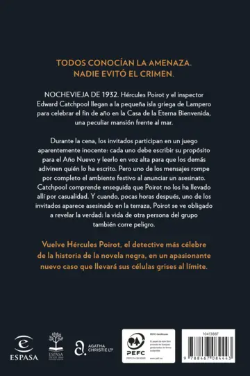 Contraportada El último crimen del año. Un nuevo caso de Hércules Poirot