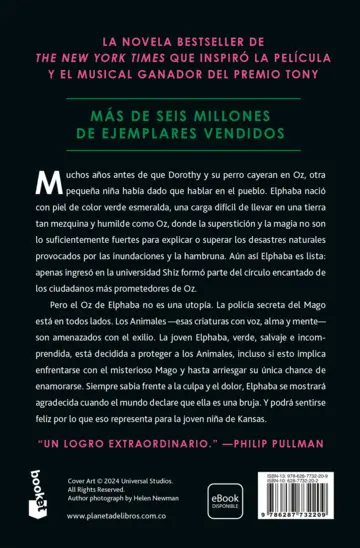 Contraportada Wicked. Memorias de una bruja mala